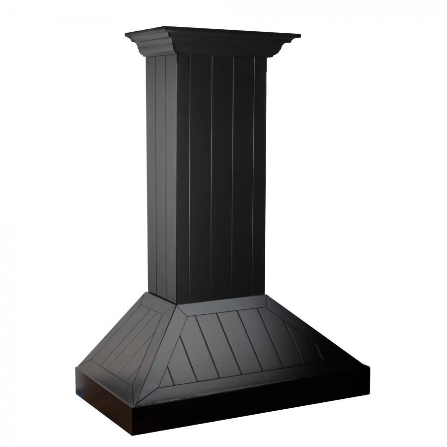 ZLINE Black Wooden Wall Mount Range Hood - Modern Kitchen Ventilation for Smoke & Odor Removal - Perfect for Home Chefs & Open Concept Kitchens