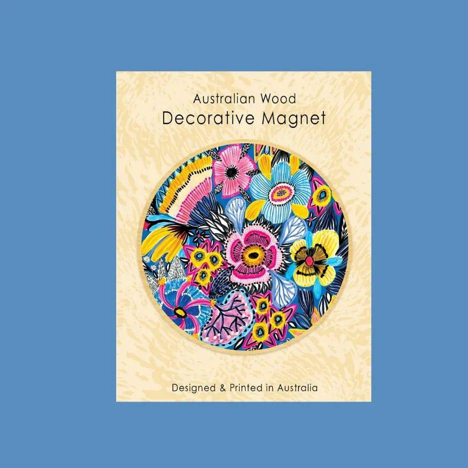 Blue Garden Magnet and Greeting Card Gift Set - Perfect for Housewarming, Thank You, and Birthday Presents