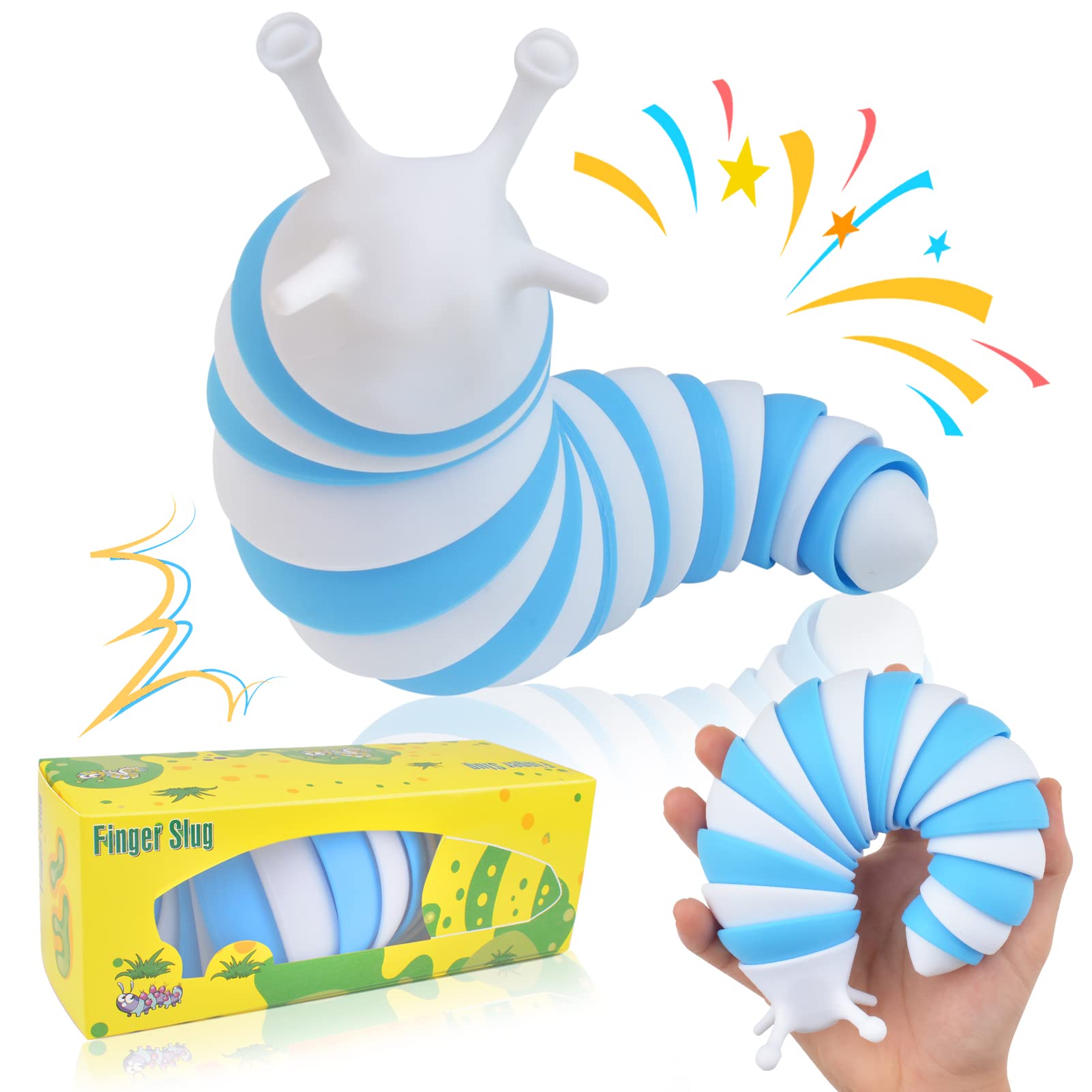Cevioce Fidget Slug Toy for Kids & Adults - Autism Sensory Toys for Stress Relief & Focus