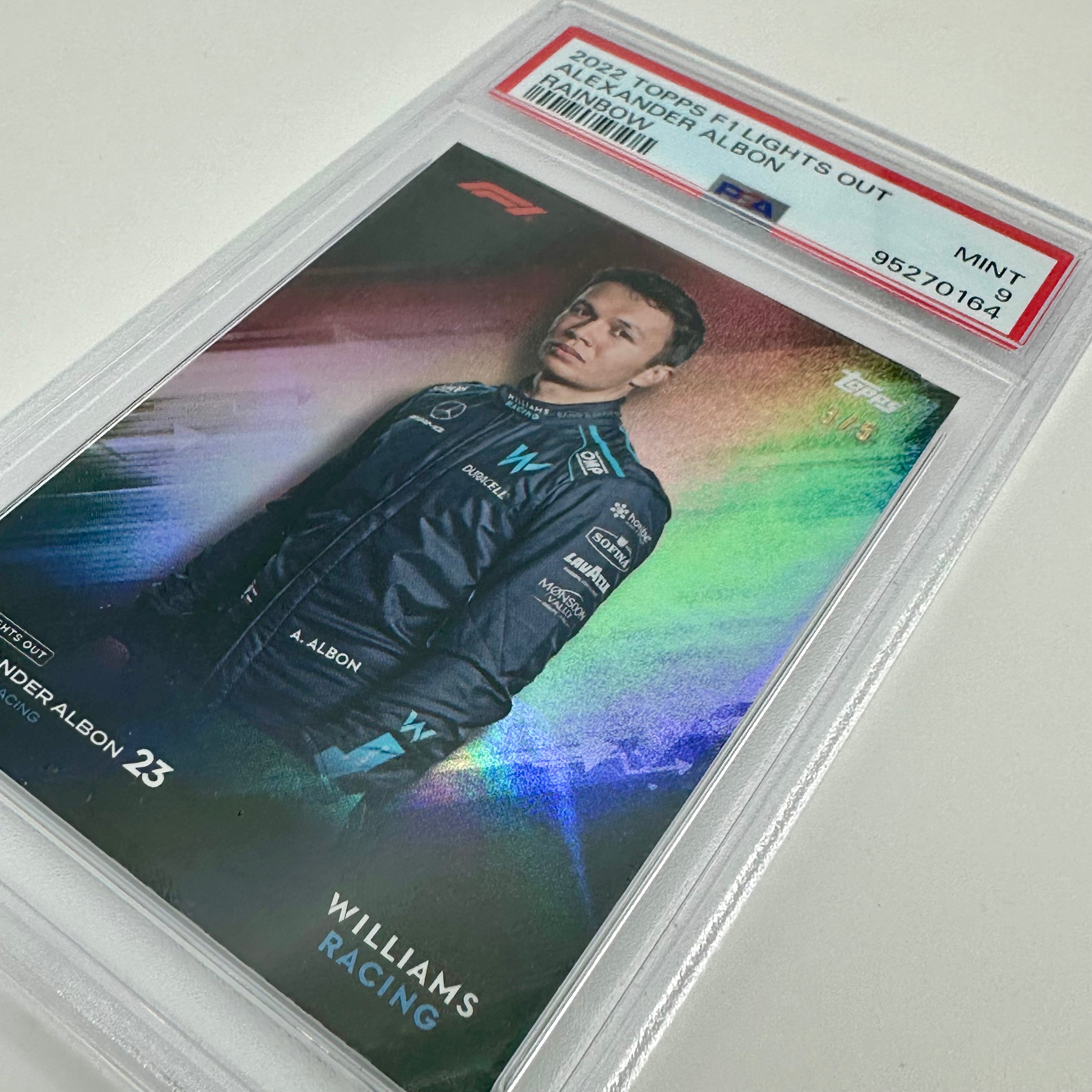 PSA 9 Alexander Albon Rainbow Trading Card - Rare Collectible for Sports Memorabilia & Trading Card Enthusiasts - Perfect for Display, Investment, and Gaming Collections