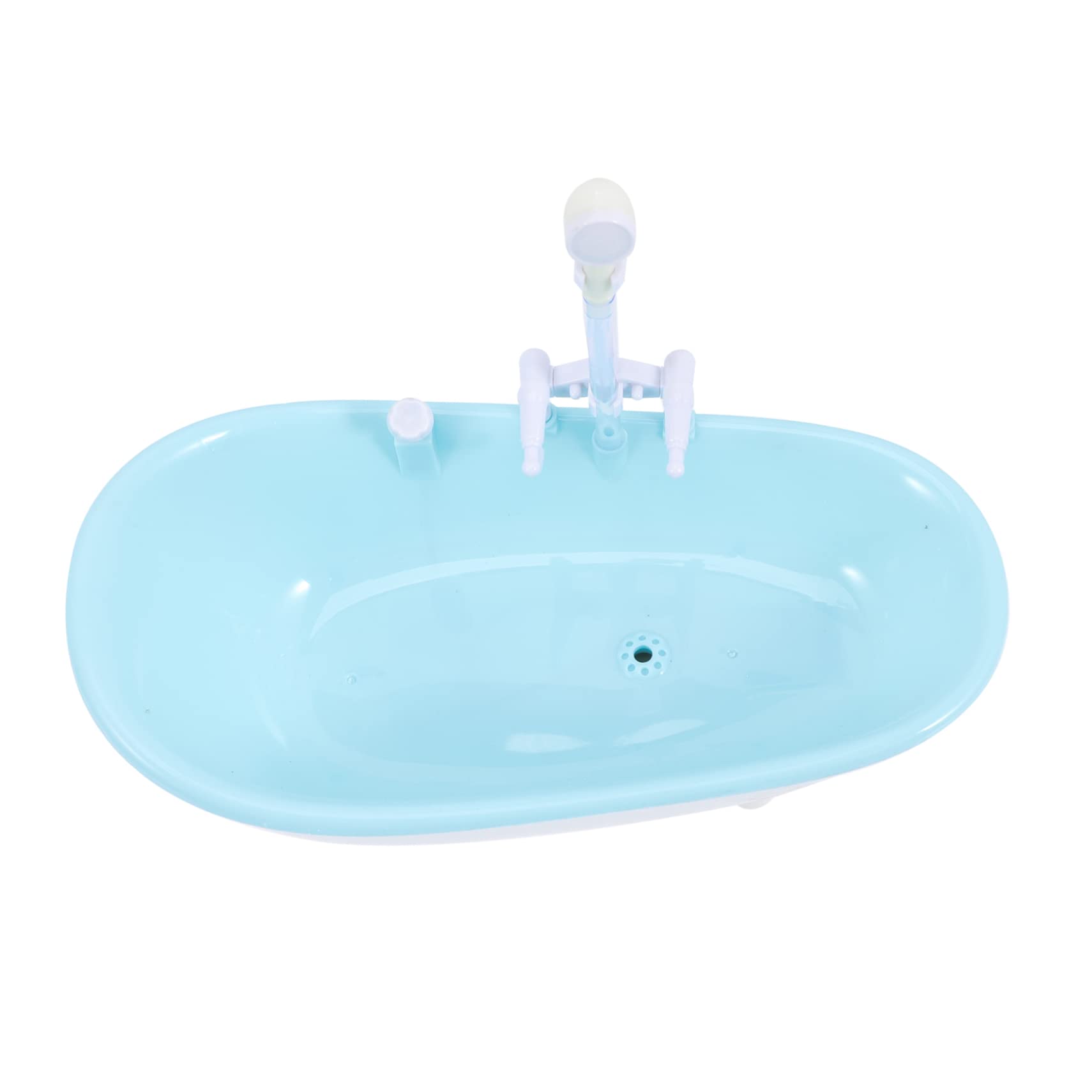 HEMOTON 4pcs Mini Bathtub Toy Set - Sky Blue Plastic Bathroom Figurines, Cute Bathtub Baby Dolls for Kids Bath Time Fun | Perfect for Toddler Bath Play, Sensory Toys & Nursery Decor