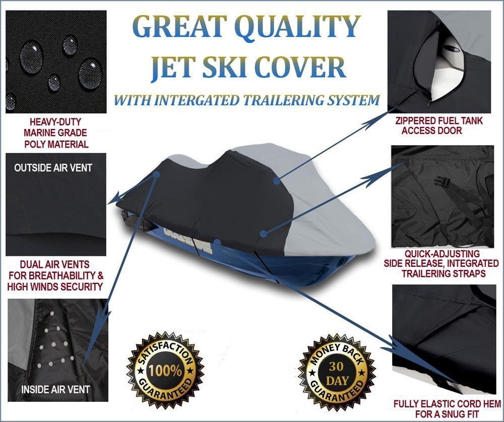 SBU Jet Ski Cover for Polaris Virage 2000-2004 - Waterproof PWC Cover with UV Protection - Fits Personal Watercraft & Jetski - Perfect for Outdoor Storage & Winter Protection