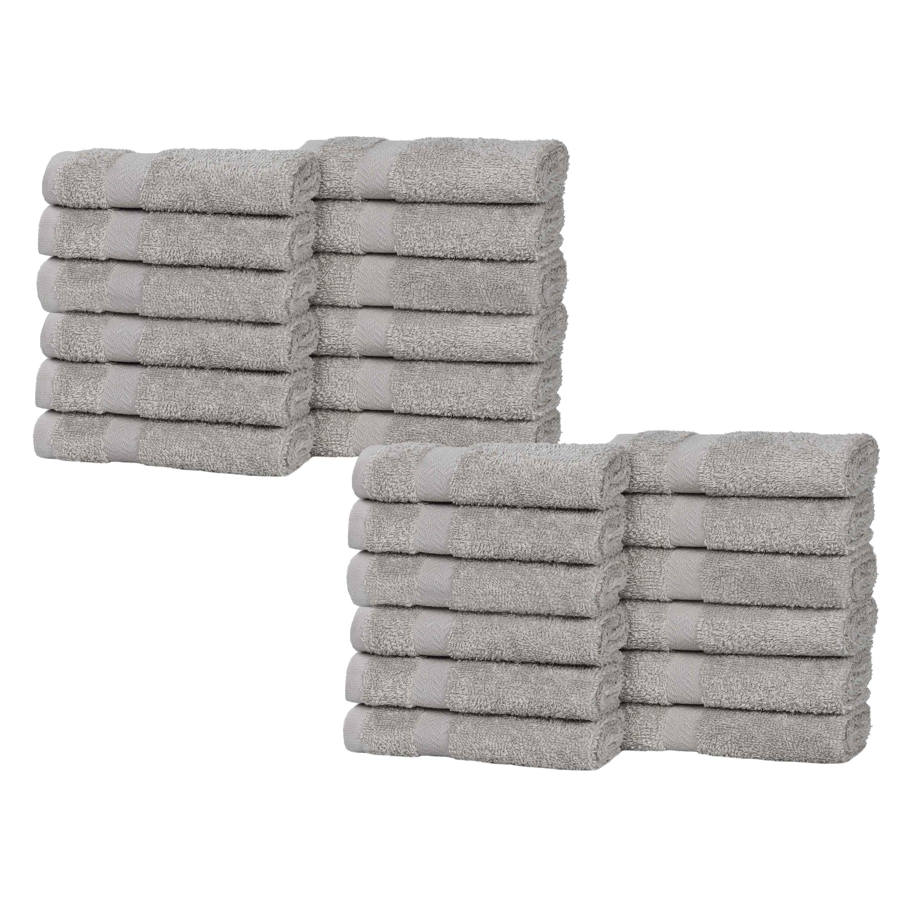 Franklin 100% Cotton Eco-Friendly 24-Piece Face Towel Set | Soft Absorbent Washcloths for Spa, Gym, Travel & Daily Skincare | Hypoallergenic Bath Towels