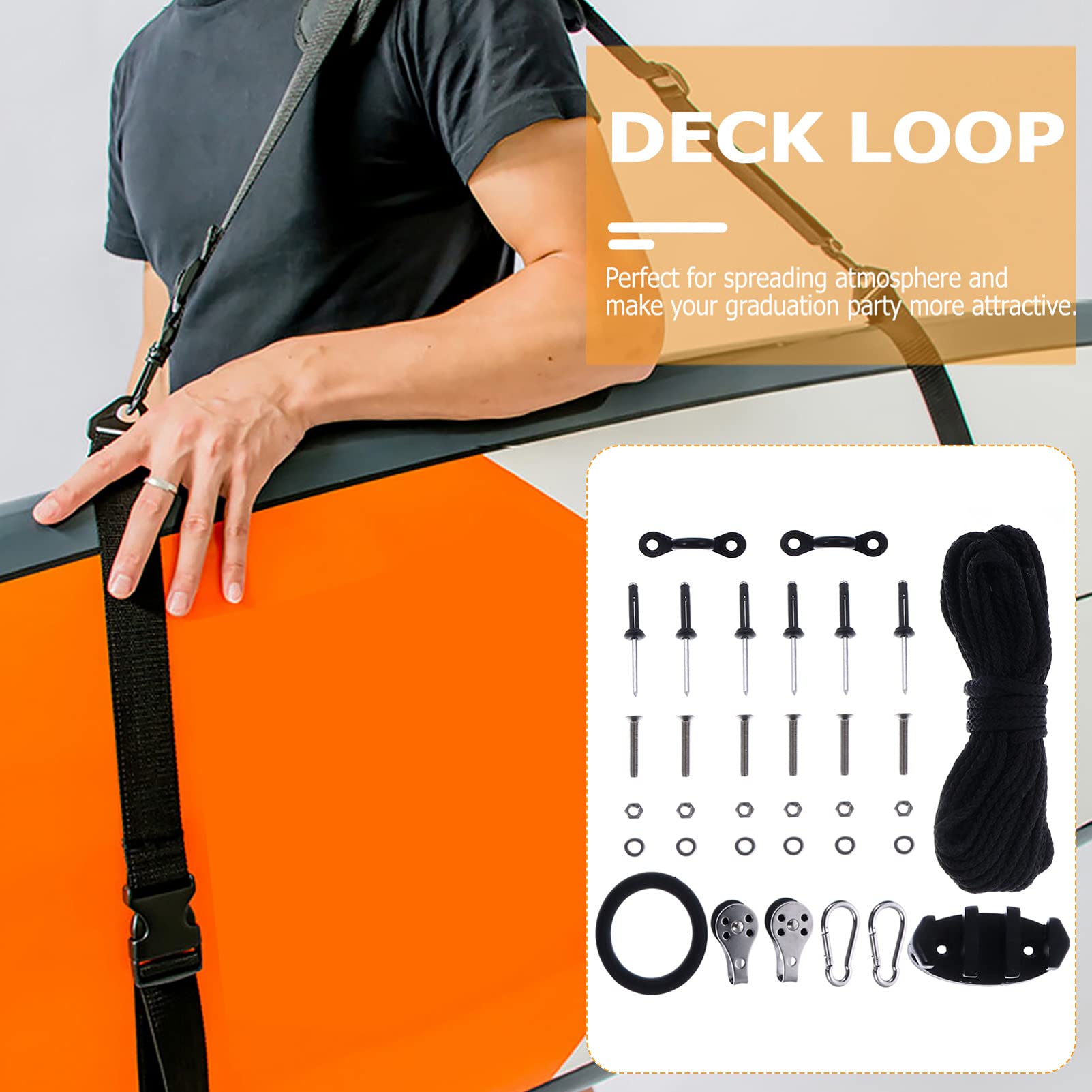 **BESPORTBLE Kayak Anchor Trolley System Kit – Fishing Kayak Accessories, Boat Anchor Kit with Plastic Rivets – Perfect for Canoeing, Glamping & Outdoor Adventures**    *(Optimized for Google SEO, includes use case: ideal for canoeing, glamping, and outdoor activities.)*