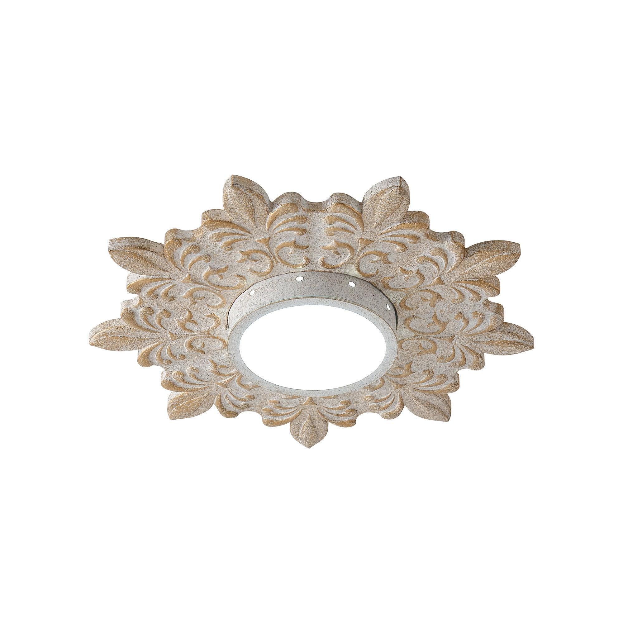 22 Inch White Modern Sunburst Flush Mount LED Ceiling Light - Energy Efficient Dimmable Lighting for Bedroom, Living Room & Hallway