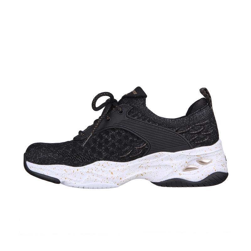 D'LITES 4.0 Sneakers - Black/Gold Women's Fashion Running Shoes for Casual Wear & Gym Workouts