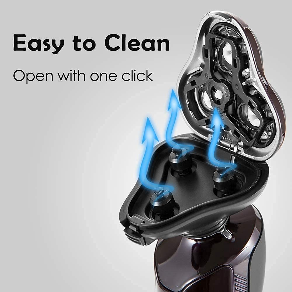 Best Electric Shavers for Men - Rechargeable Cordless Wet/Dry Rotary Shaver with LED Display - Perfect for Bald Head Shaving & Travel Use