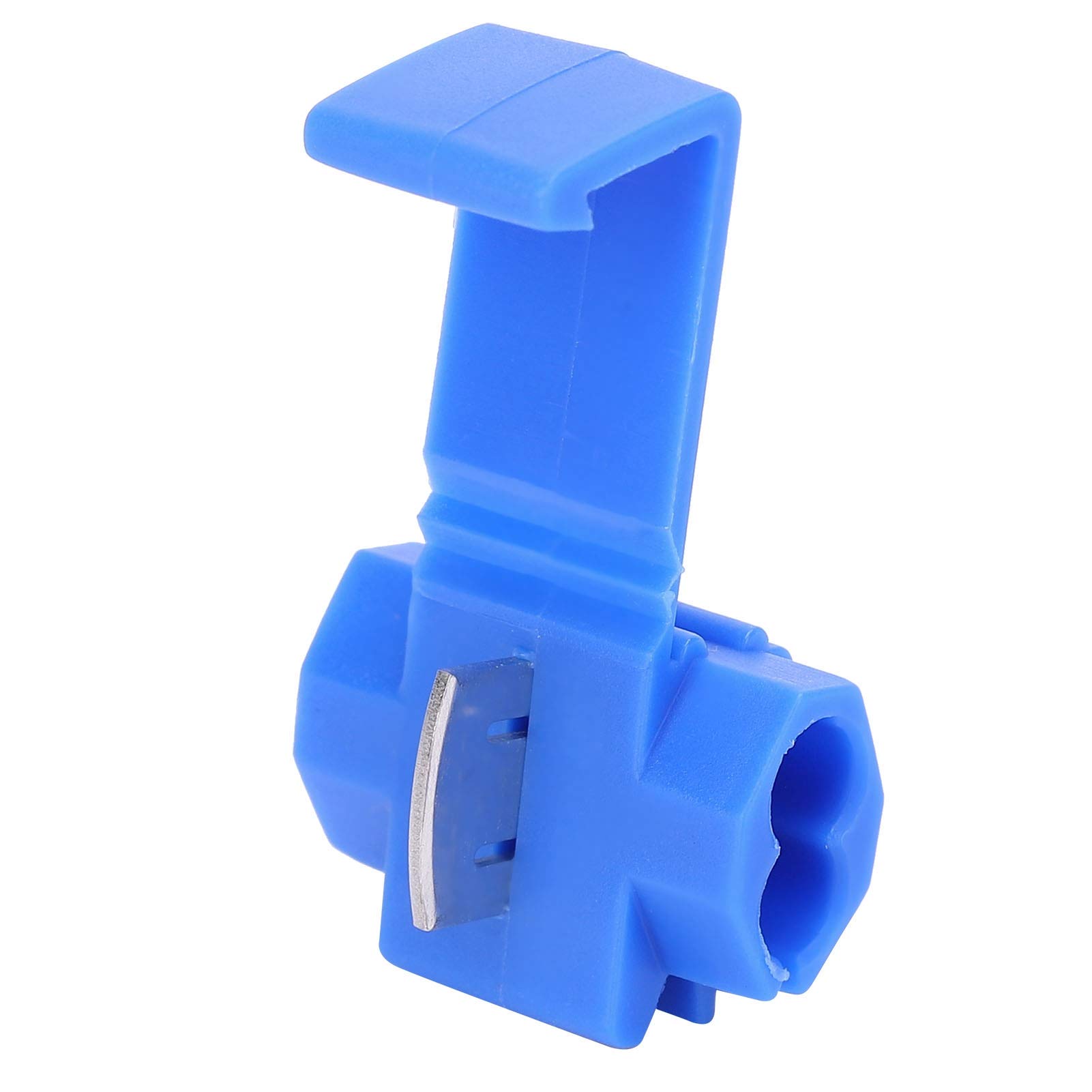 210 Pcs Blue Lock Wire Connectors - Quick Splice Electrical Cable Snap Crimp Terminal Blocks for Connecting Wires | Solderless Wire Tap Connectors | Ideal for Automotive, Home Wiring & DIY Electrical Projects