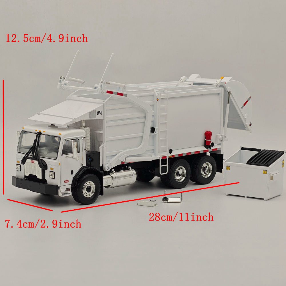 1/34 Scale FIRST GEAR Peterbilt 520 with Wittke Front End Load Refuse Truck Diecast Metal Replica Model - Collectible Toy for Truck Enthusiasts & Display Scenes