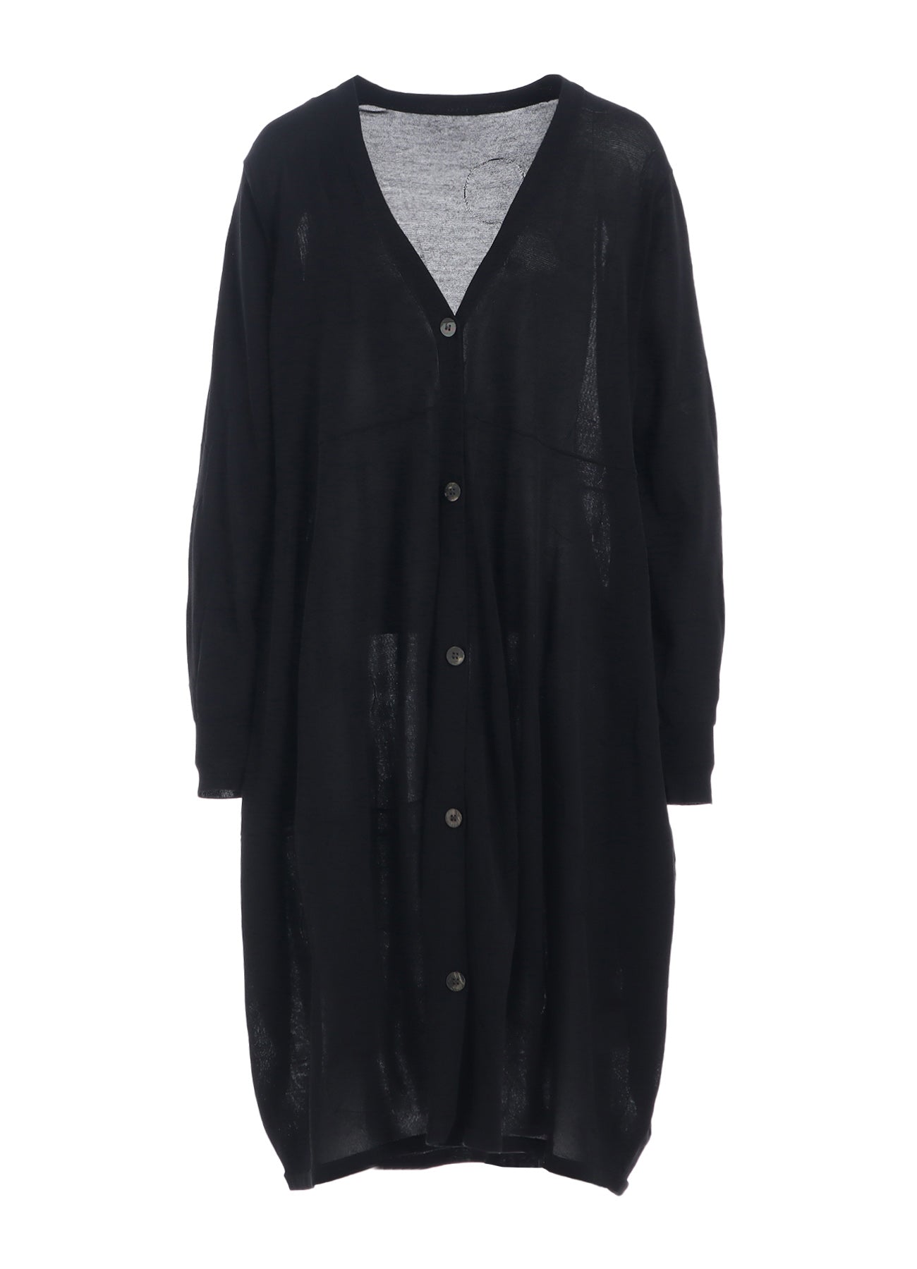CAC Knit Dot Switching Long Cardigan for Women - Soft & Stylish Open Front Sweater - Perfect for Fall, Winter & Layering Outfits