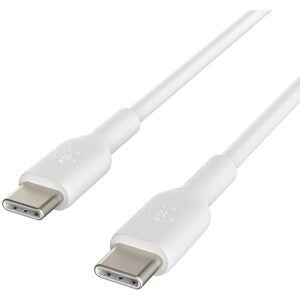 Belkin 1m USB-C to USB-C Fast Charging Cable | High-Speed Data Transfer | 25,000+ Bend Durability Tested | White | Perfect for Smartphones, Tablets & Laptops