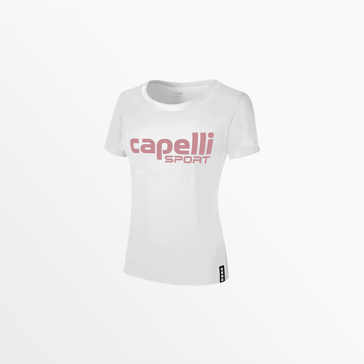 Women's Scoop Neck T-Shirt with Oversized Center Logo - Soft Casual Tee for Everyday Wear, Lounge & Street Style
