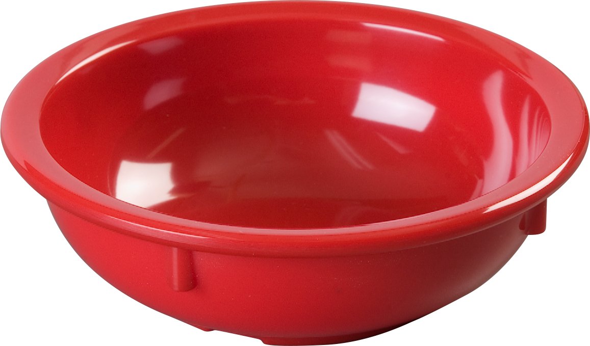 Carlisle KL11805 Kingline Red 10 Ounce Nappie Bowl - Pack of 48 - Durable Plastic Serving Bowls for Restaurants, Catering & Events