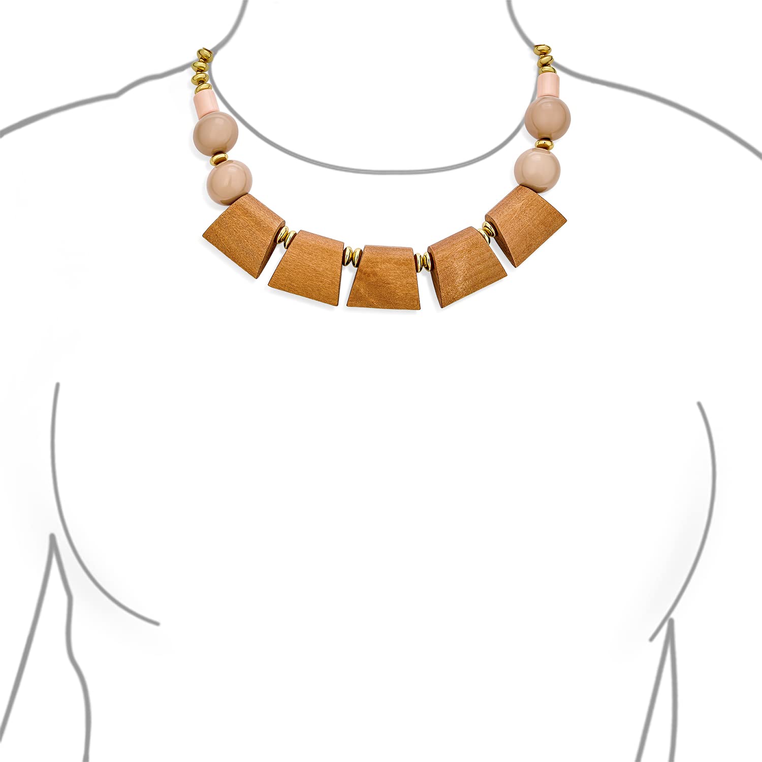 Boho Tribal Beaded Necklace for Women - Adjustable Statement Jewelry for Parties & Festivals