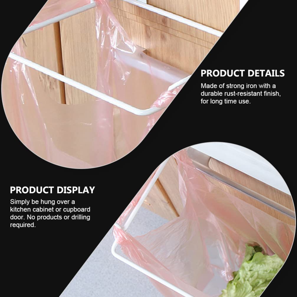 ULTECHNOVO Trash Bag Holder - Kitchen Garbage Hook Organizer with Hanging Stand for Waste Bags | Perfect for Under Sink, Pantry, Garage & Outdoor Use
