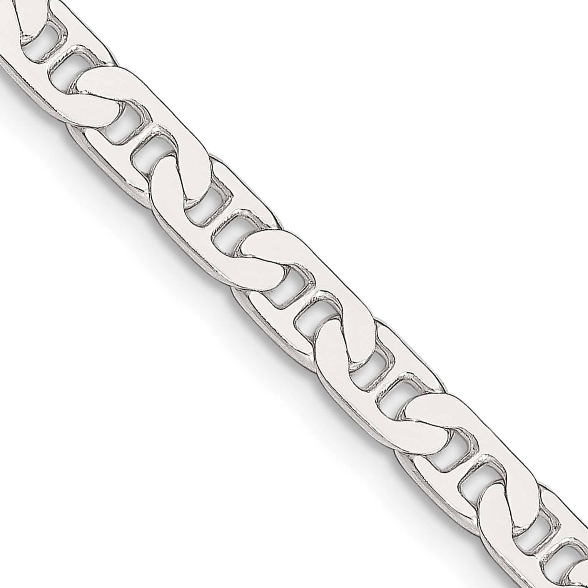 IceCarats 925 Sterling Silver 4.5mm Anchor Mariner Link Chain Necklace for Women - Classic Nautical Jewelry Gift for Her, Perfect for Everyday Wear, Beach Outings & Special Occasions