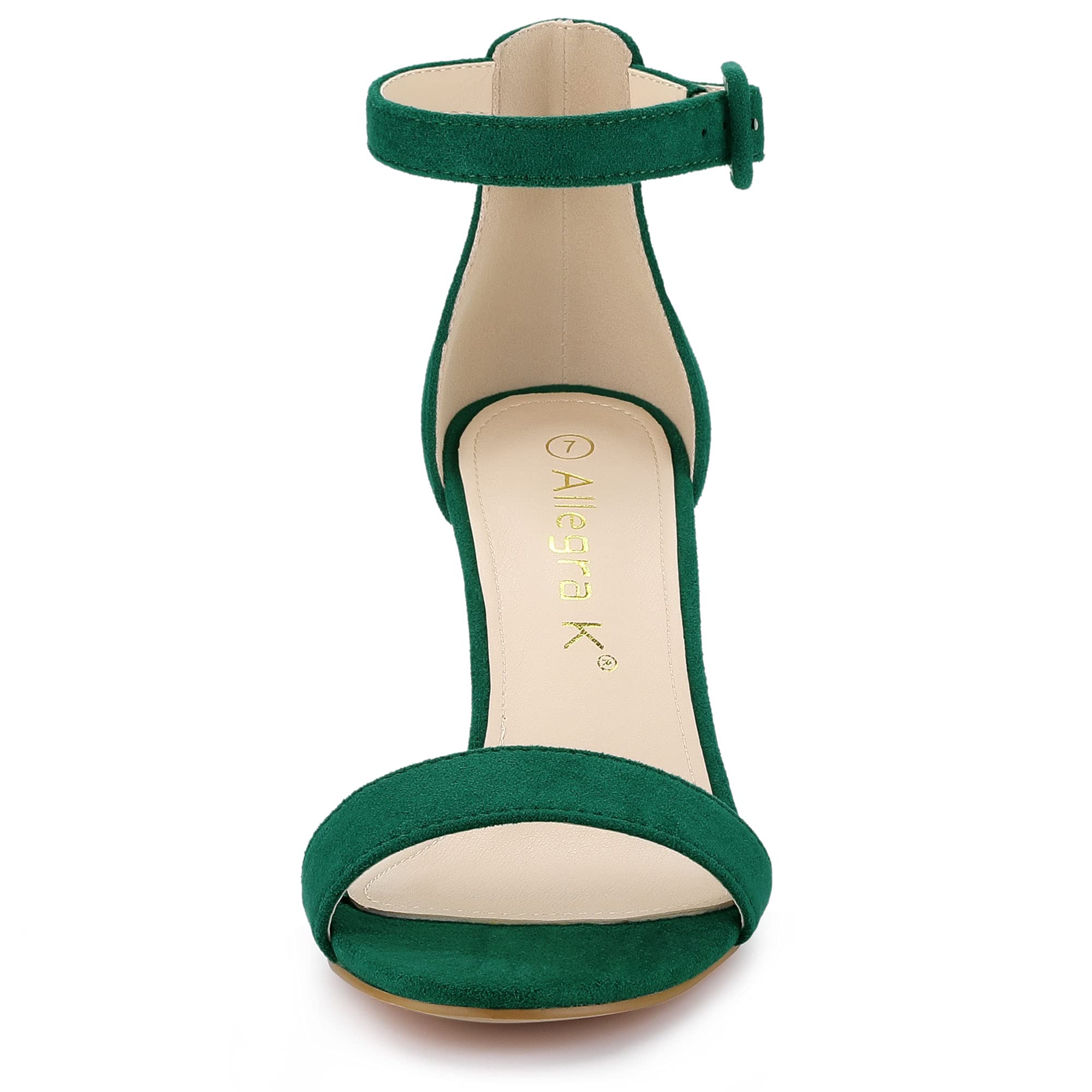 Allegra K Women's Chunky Heel Ankle Strap Clear Sandals - Comfortable & Stylish for Parties, Weddings & Night Out