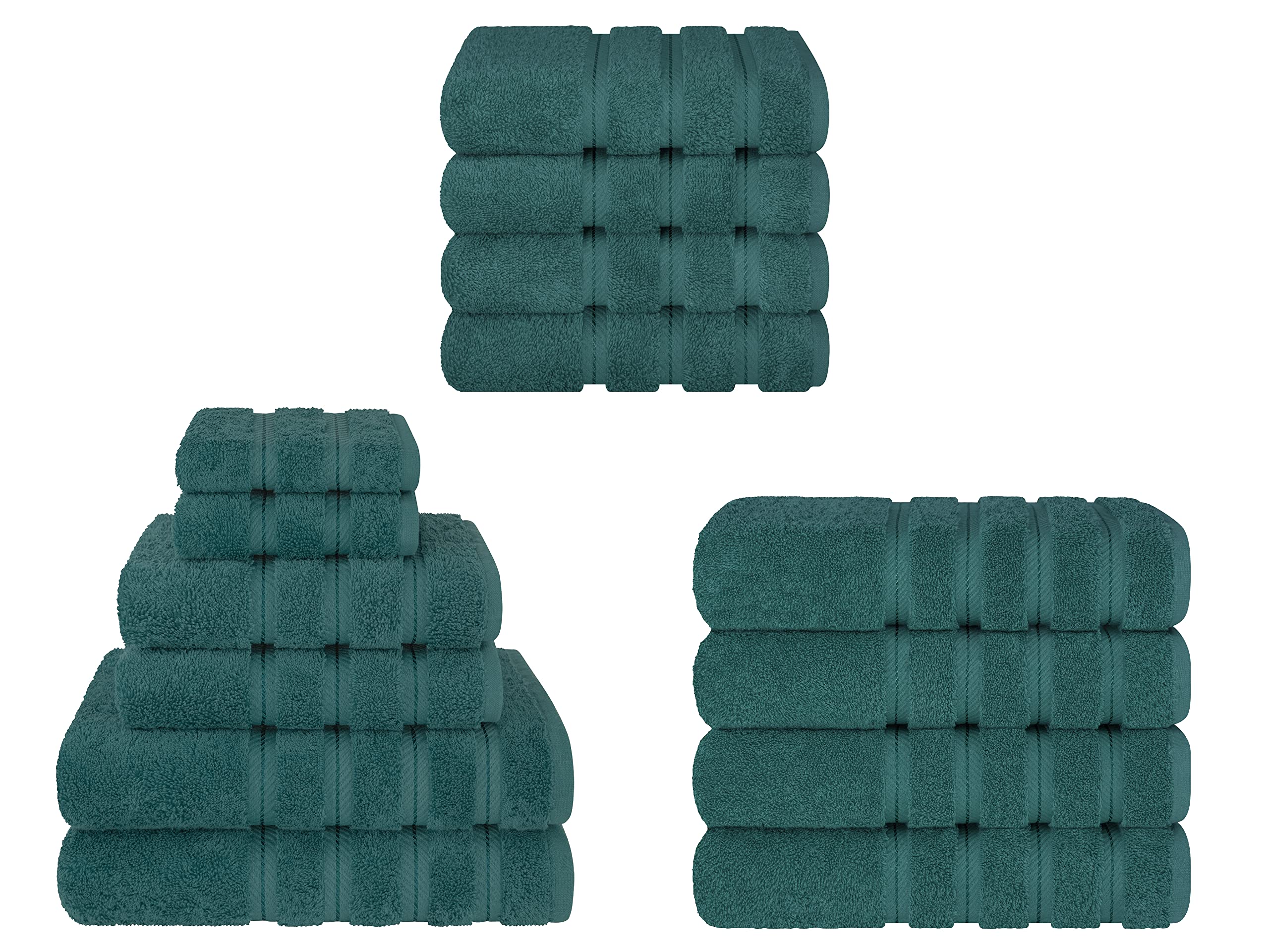 Premium 6-Piece Soft Linen Towel Set with 4 Bath & 4 Hand Towels - Ultra Absorbent Luxury Bathroom Essentials for Spa, Guest Rooms & Beach Trips