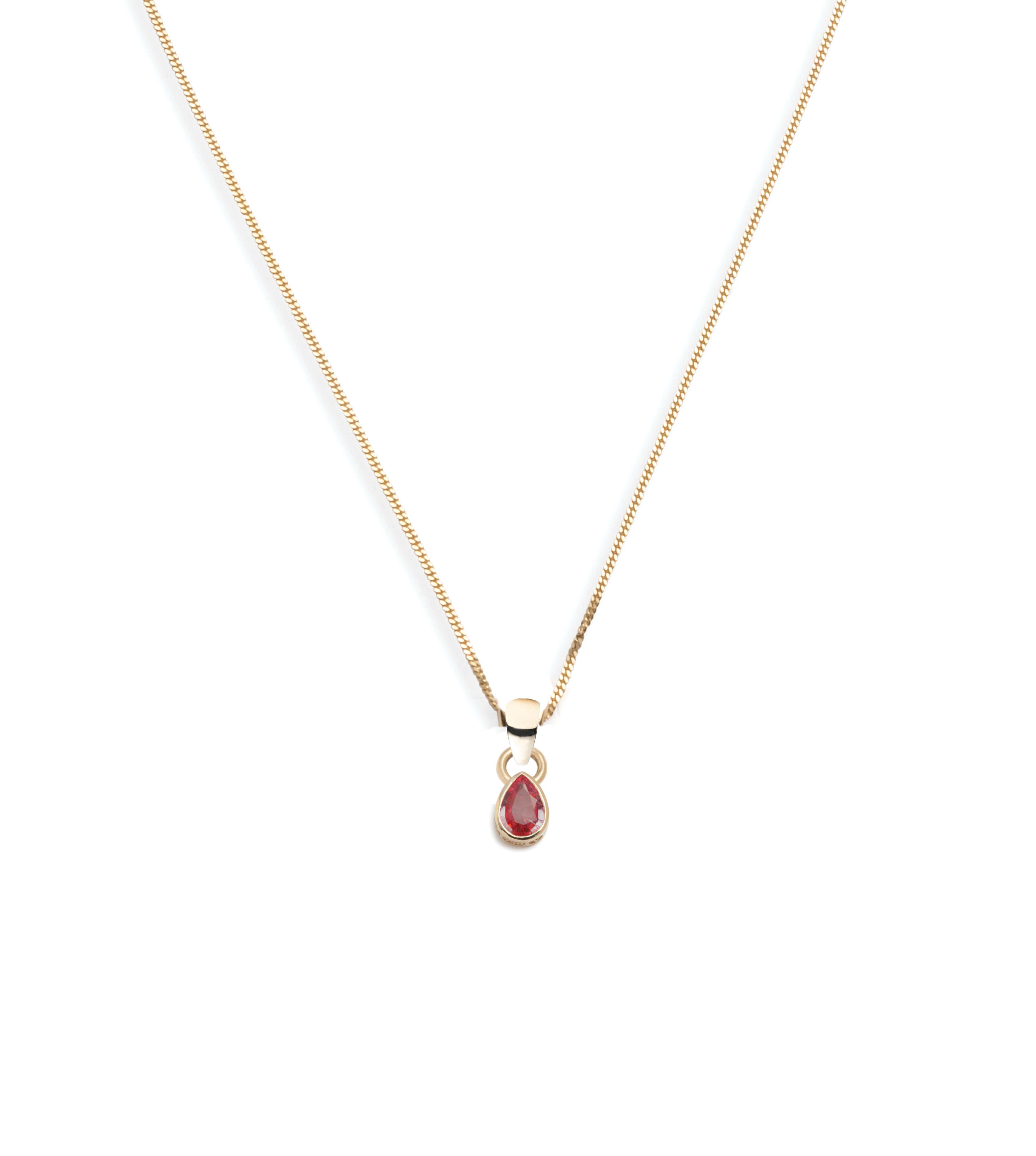 Forever & Always a Pair Ruby Love: Fine Diamond Cut Curb Necklace for Women – Perfect for Anniversaries, Valentine's Day & Romantic Gifts