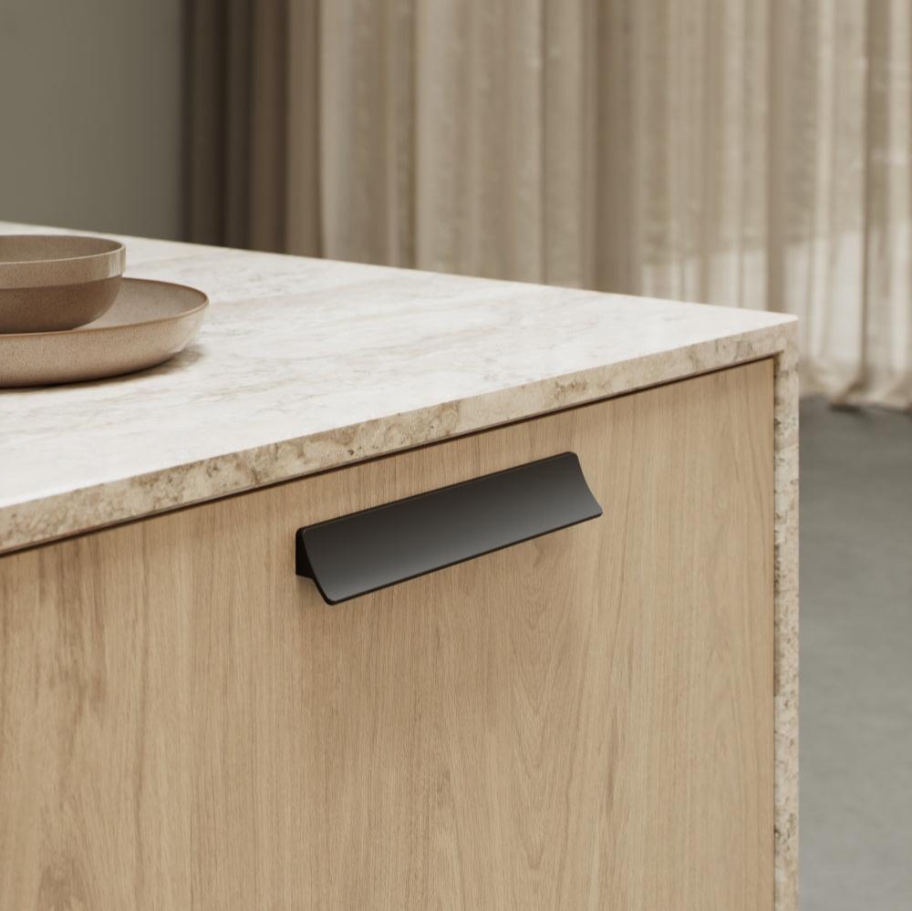 Matte Black Ciel Tab Drawer Pulls - Modern Cabinet Handles for Kitchen & Bathroom - Easy Installation Hardware for Dressers, Cabinets & Furniture