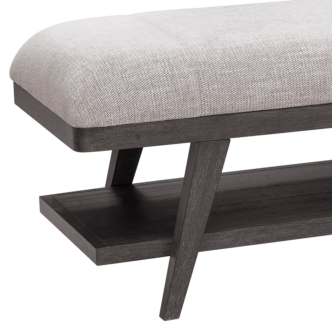 Quincy Bench - Modern Wooden Bench with Sturdy Metal Legs for Living Room, Bedroom, or Entryway - Perfect for Home Decor and Seating