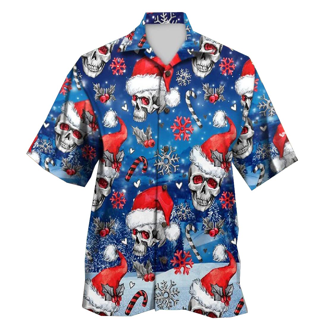 Funny Santa Hawaiian Shirts for Men & Women - Christmas Short Sleeve Button Down Shirt Set 106 | Perfect for Holiday Parties, Beach Vacations & Festive Gift Giving