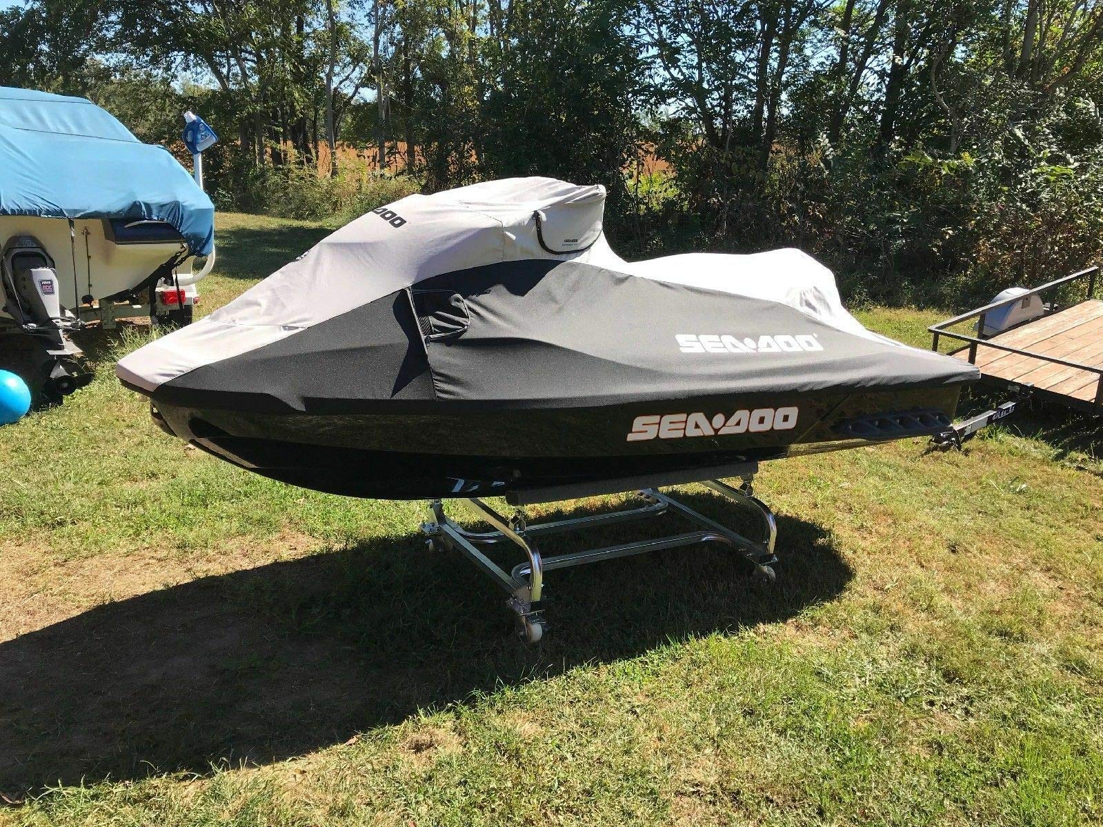 Heavy Duty Watercraft PWC Dolly - 1000lbs Capacity Boat & Jet Ski Stand Storage Cart with Trailer - Perfect for Garage, Marina, and Beach Storage