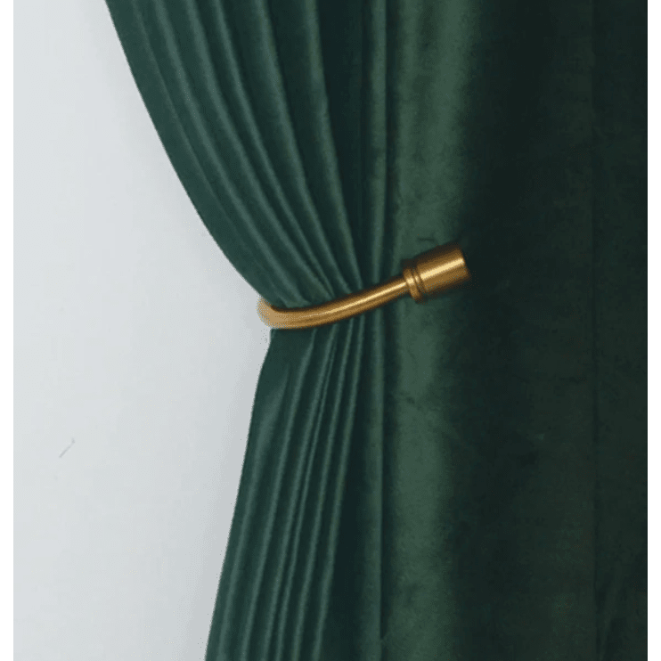 Luxury Dutch Velvet Curtains Dark Emerald Green - Blackout Drapes for Living Room, Bedroom & Home Theater - Premium Heavyweight Window Treatments with Thermal Insulation