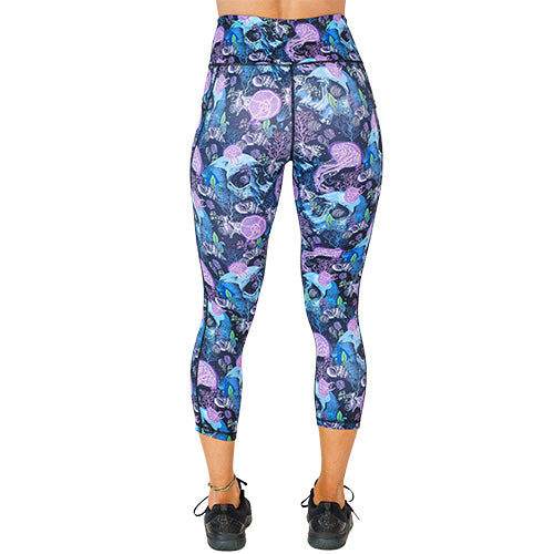 Premium Dead Sea Salt Infused Yoga Leggings for Women - High Waist Tummy Control Workout Pants - Perfect for Gym, Running & Lounge Wear