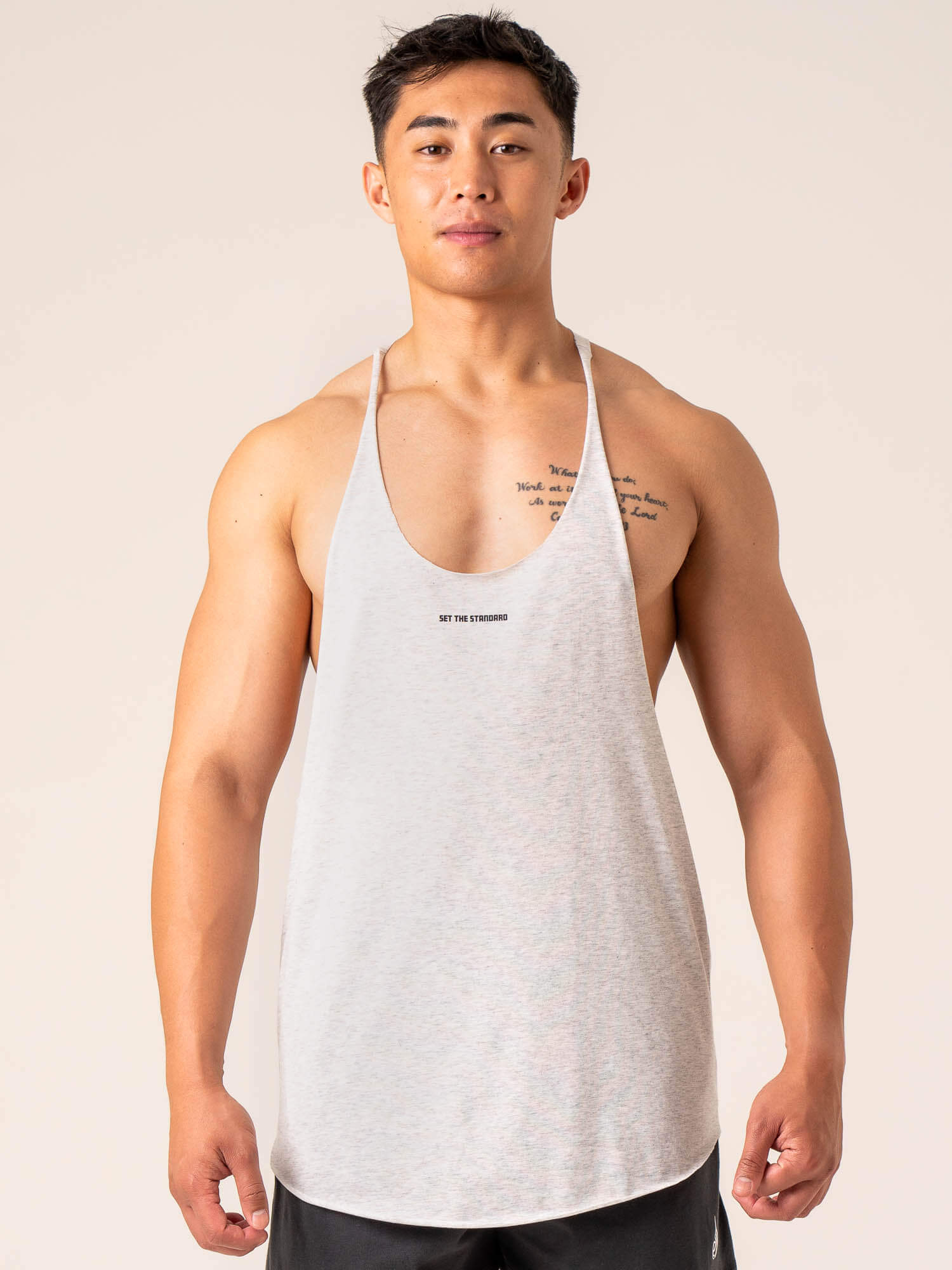 Emerge Arnie T-Shirt - Snow Grey Marl Cotton Tee for Men | Casual Wear & Street Style Outfits