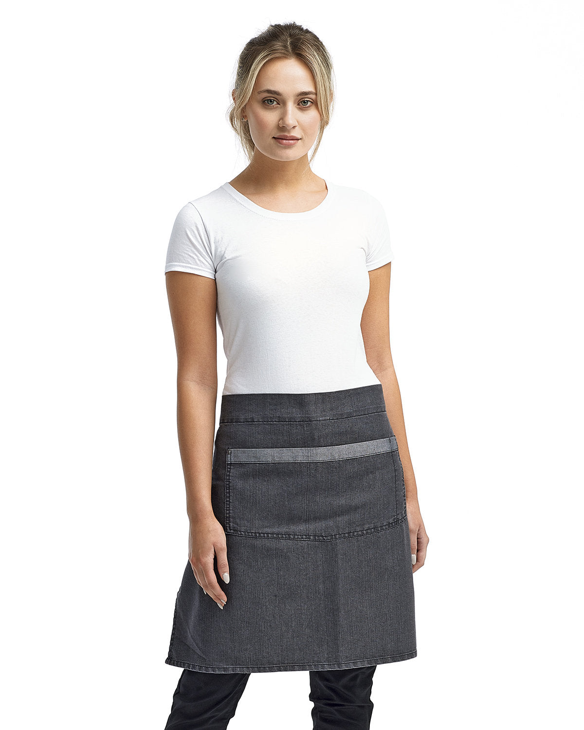 Reprime RP128 Unisex Denim Waist Apron - Artisan Collection with Contrast Design for Cooking, Baking, BBQ & Crafting