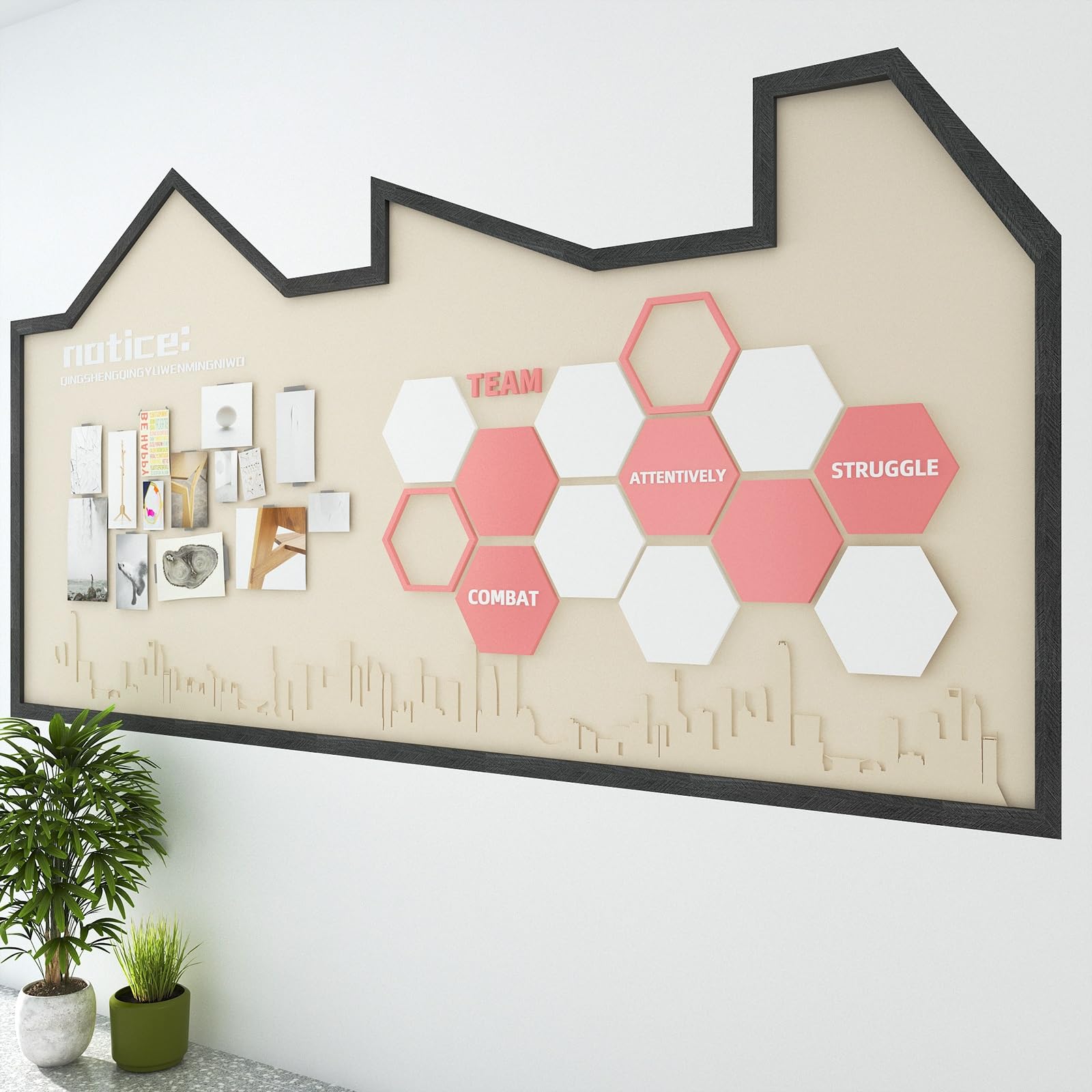 YENHOME Black Wood Grain Peel and Stick Wallpaper Border - 3