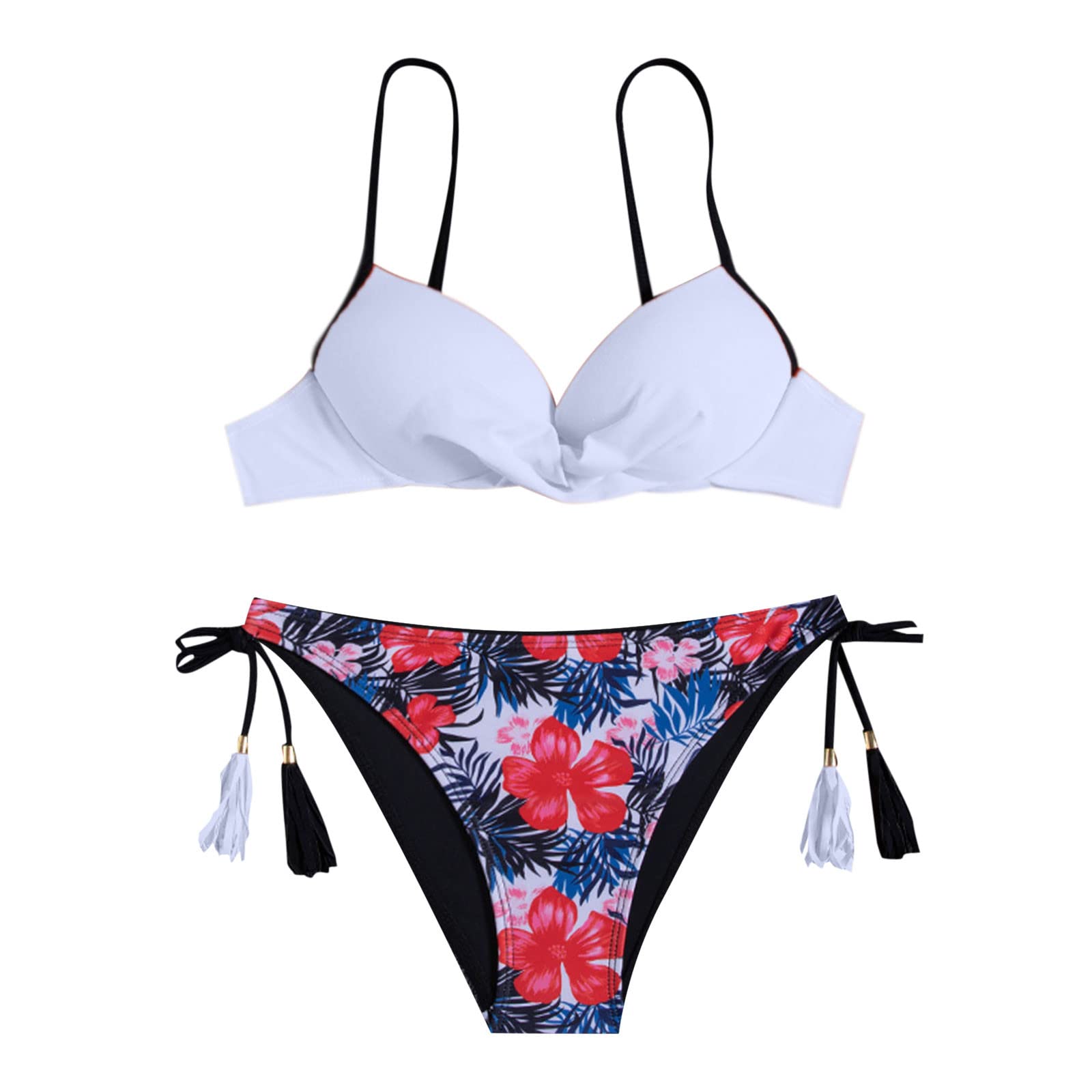 Sexy Women's Underwire Bikini Swimsuit with Chest Pad - Printed Backless Two-Piece Swimwear for Summer Beach Holiday & Pool Party #2073 | Perfect for Vacation, Swimming, and Sunbathing