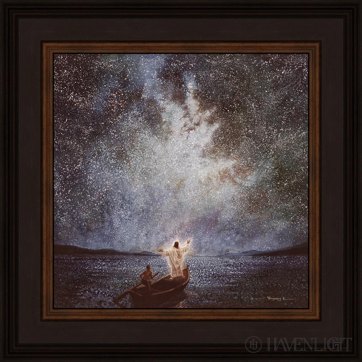 Calm And Stars By Yongsung Kim - Beautiful Celestial Wall Art for Home & Office Decor - Perfect for Bedroom, Living Room, Meditation Space