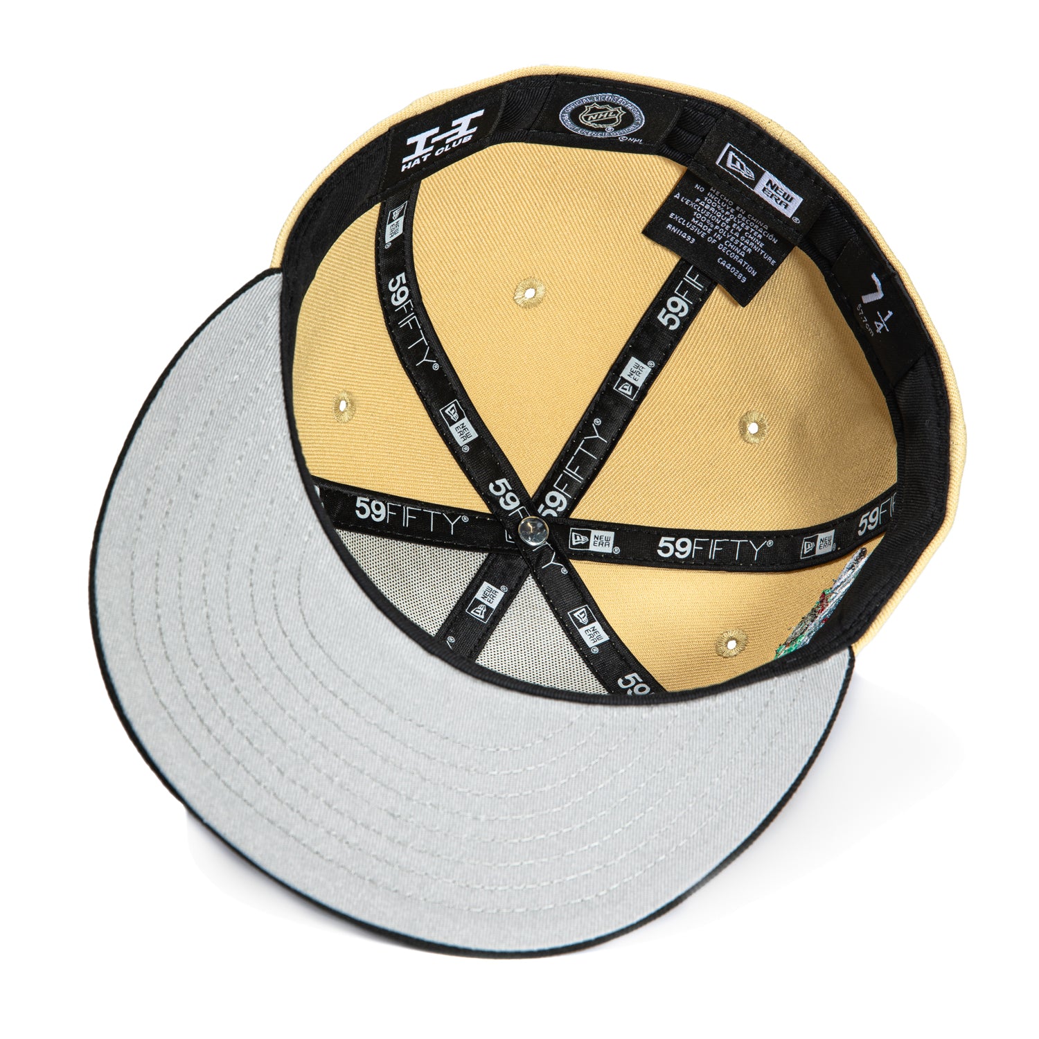 New Era 59Fifty Vegas Golden Knights 2024 Winter Classic Patch Script Hat - Tan & Black NHL Hockey Cap for Men & Women - Perfect for Games, Tailgating & Fan Collections