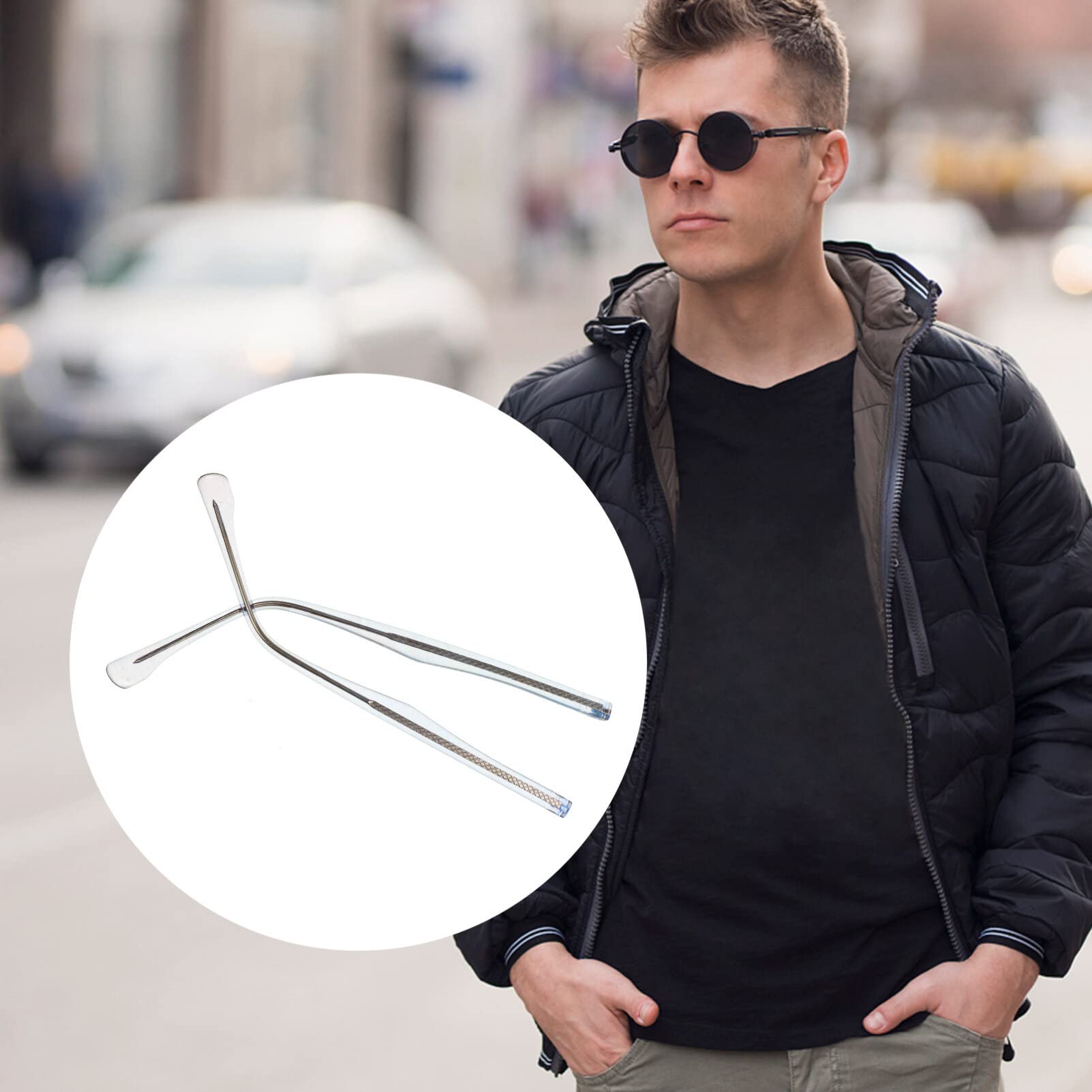 PATKAW 1 Pair Glasses Temple Tips - Anti-Slip Eyeglass Arm Covers for Comfort & Grip - Replacement Ends for Sunglasses & Eyeglass Frames - Perfect for Reading, Driving & Outdoor Activities
