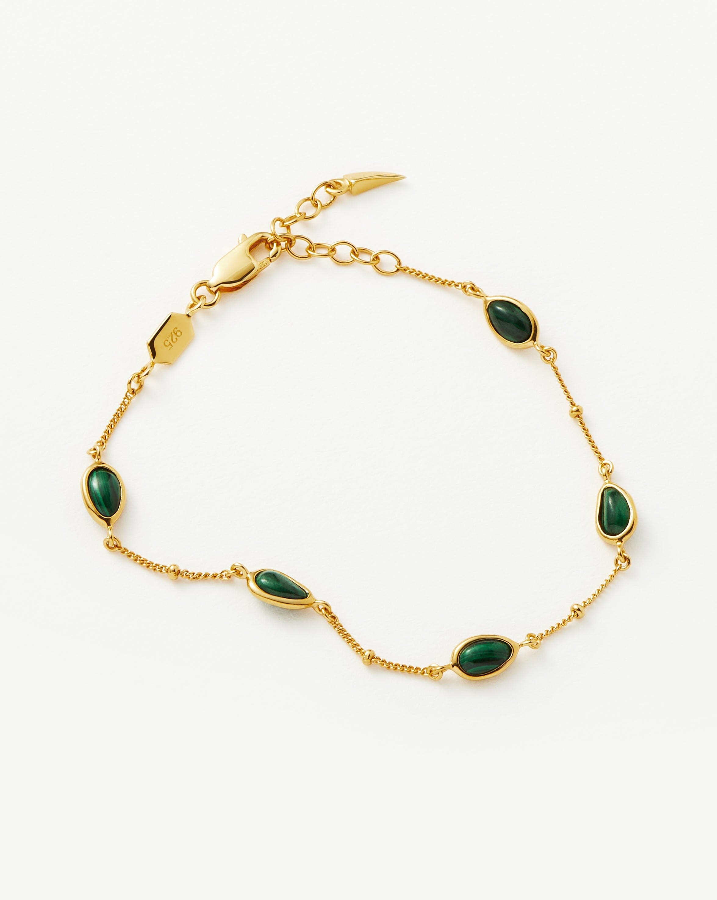 Magma Gemstone Charm Bracelet - 18k Recycled Gold Vermeil on Recycled Sterling Silver | Handmade Dainty Jewelry for Women | Perfect for Everyday Wear, Gifts & Special Occasions