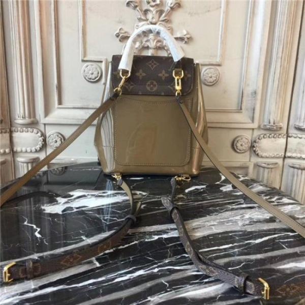 LV Monogram Patent Leather Backpack for Women - Stylish Travel & Work Bag for Hot Springs, Gym, and Daily Commute