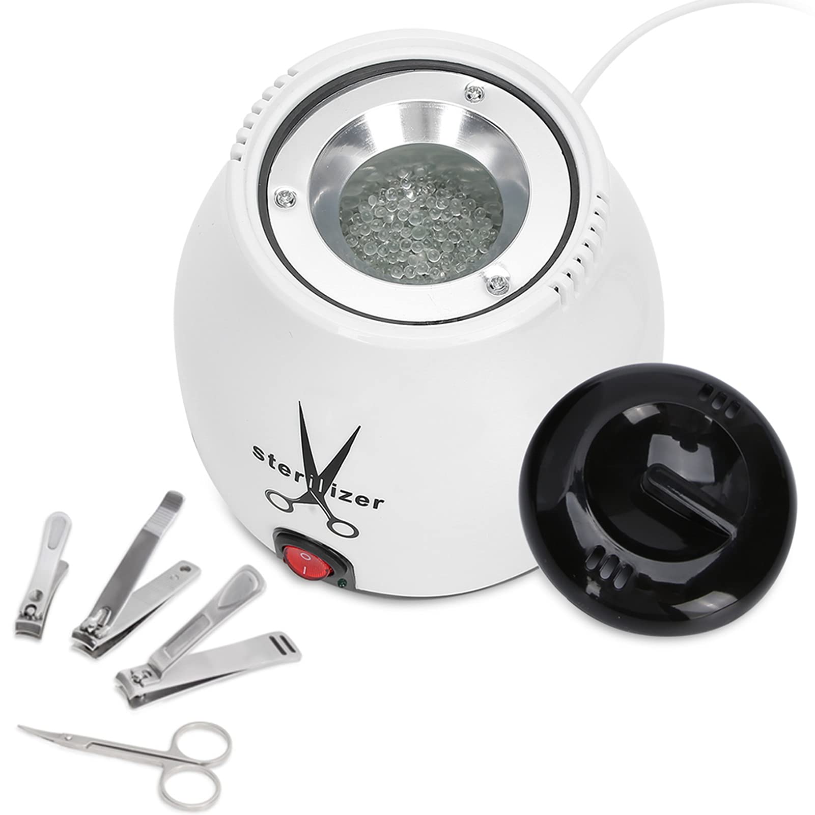 Professional Metal Tool Sterilizer with Quartz Sand - Hot Air Disinfector for Scissors, Tweezers & Nail Art Tools | Ideal for Salon, Tattoo & Medical Instrument Sanitization