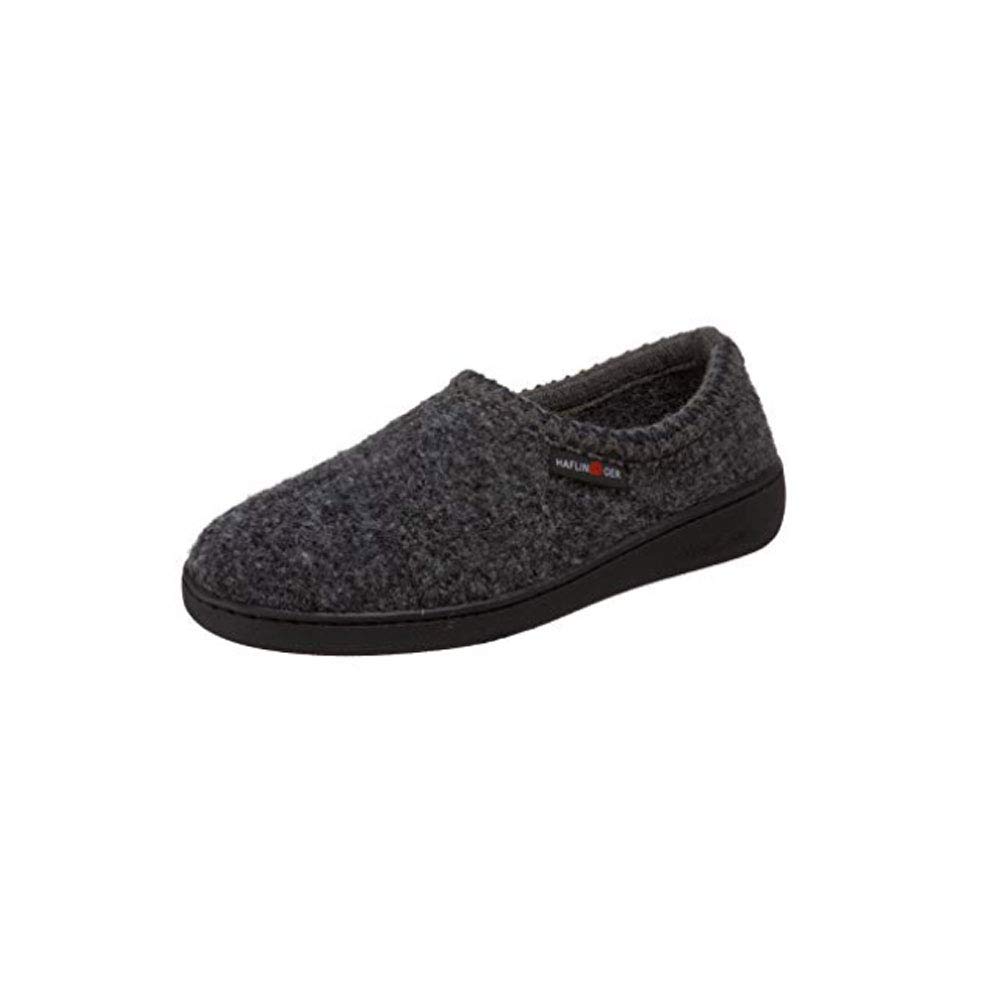 HAFLINGER Unisex ATB Pure Wool Hard Sole Slippers - Warm & Comfortable House Shoes for Men & Women - Perfect for Indoor Relaxation, Winter Lounging & Cozy Home Wear