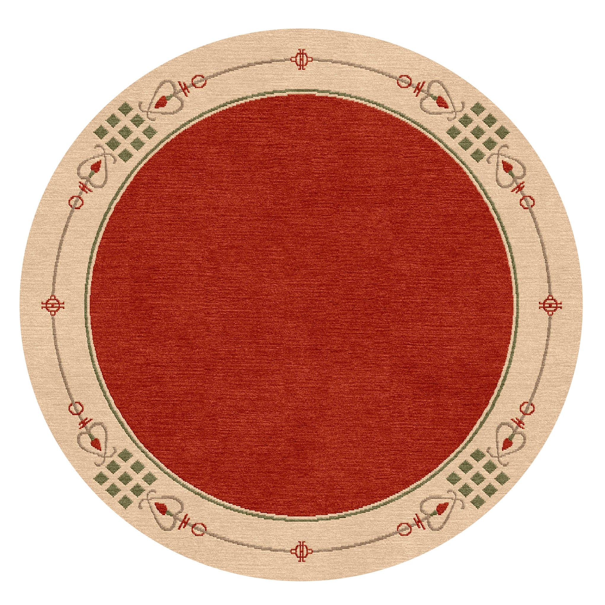 Highland Park Red Area Rug - Soft & Durable Handmade Carpet for Living Room, Bedroom, or Office Decor