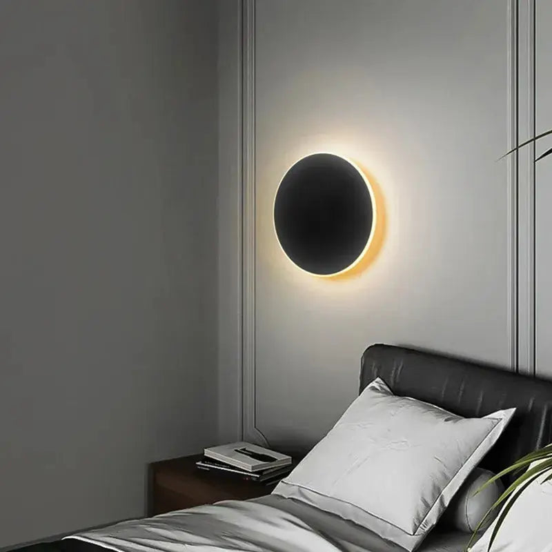 Yumi Modern Round Wall Light - Sleek LED Sconce for Living Room, Bedroom & Hallway - Energy Efficient Indoor Lighting Fixture