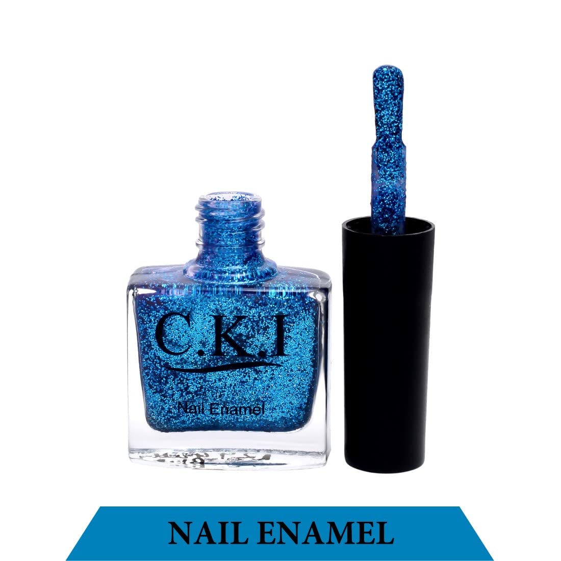 C.K.I Nail Polish Set - 2 Pack Premium Glossy Nail Enamel in Ocean Blue & Gold | Paraben-Free, Long-Lasting, Splashproof & Fade Resistant | Perfect for Parties, Weddings & Special Occasions