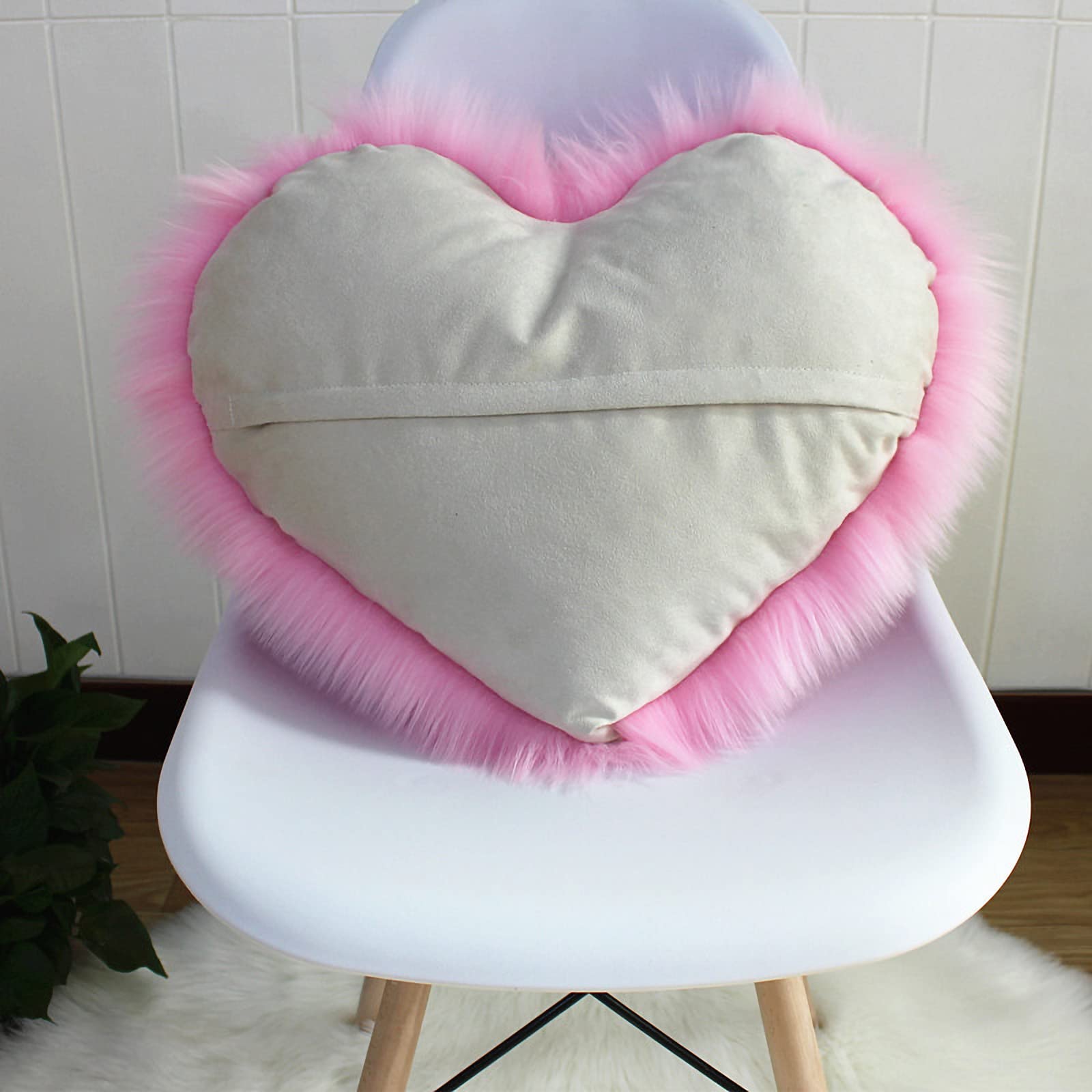 Soft Fluffy Blue Heart Pillow Cover - Decorative Throw Pillow Case for Couch, Bedroom, Living Room, Office & Car - Valentine's Day Gift for Her, Birthday Present for Girls - Perfect for Cozy Home Decor & Romantic Surprises