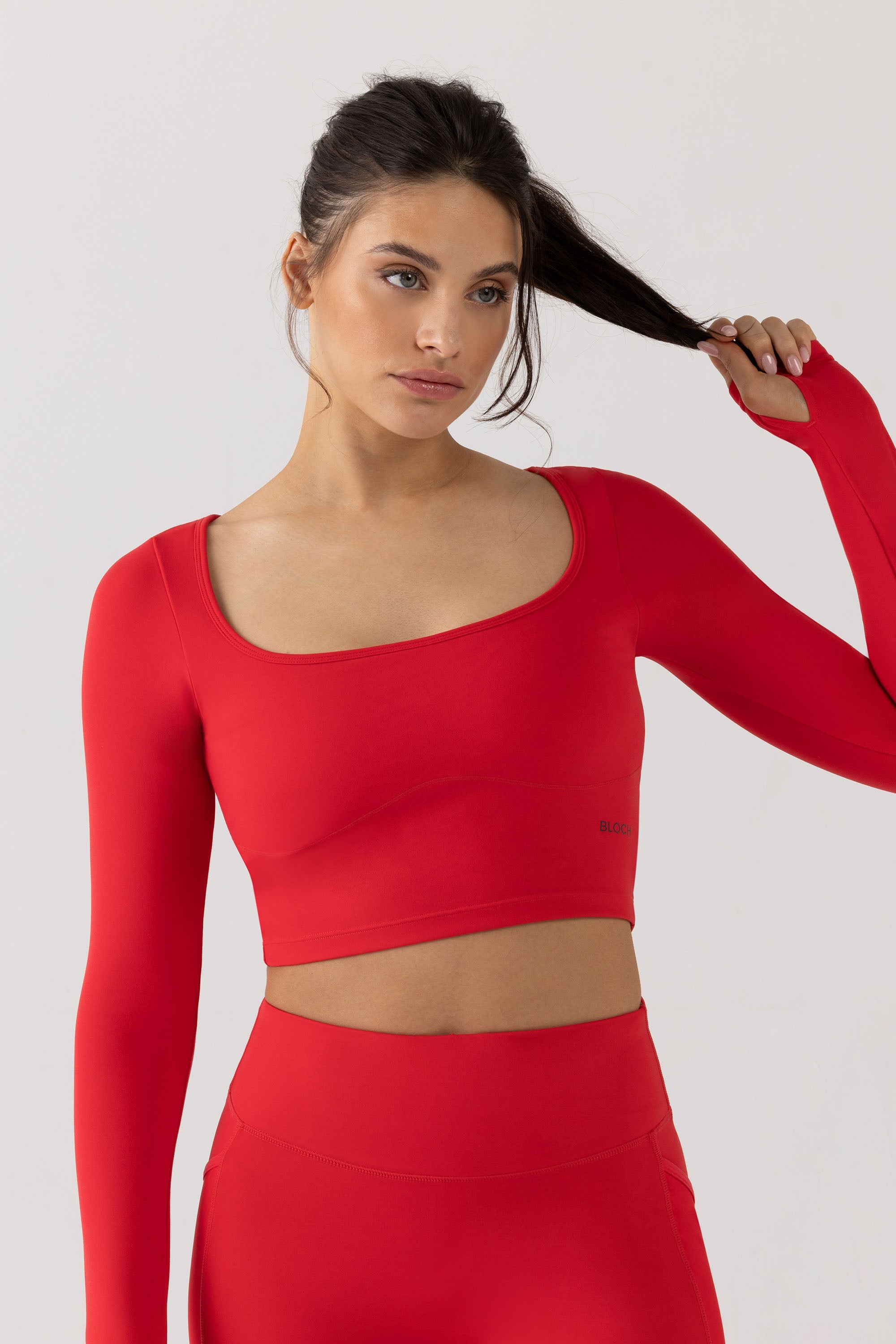 Bloch Revive Square Crop Top - Women's Fashion Stretch Cotton Shirt for Yoga, Dance & Casual Wear