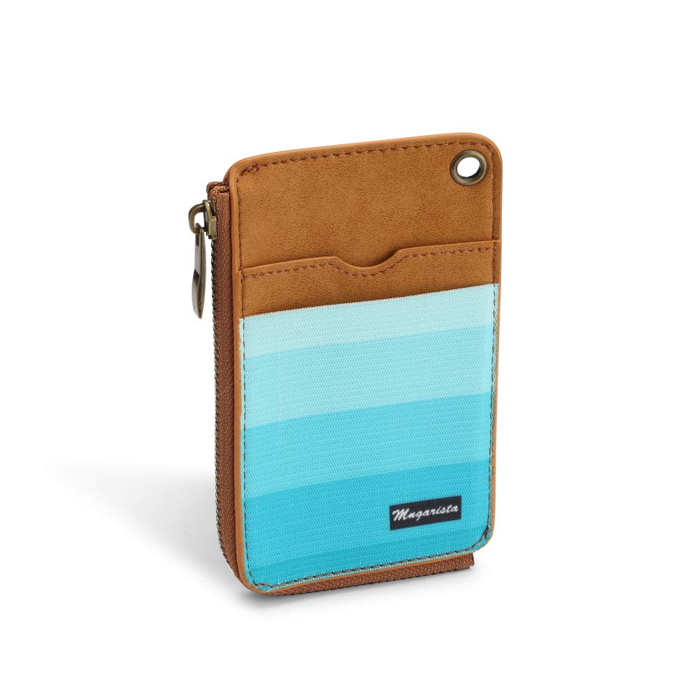 MNGARISTA Slim Elastic Card Holder Wallet - Minimalist Vertical Credit Card Wallet for Men & Women with 3 Card Slots & Zipper Pocket | Perfect for Front Pocket, Travel & Everyday Use