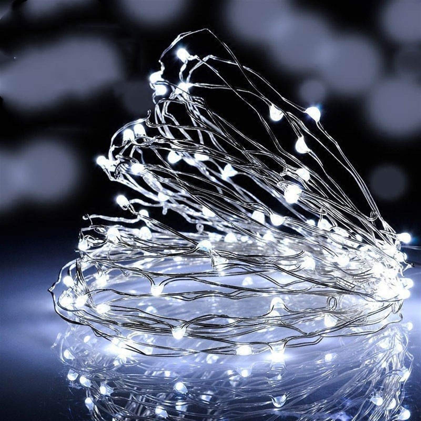 Solar Powered String Lights Outdoor - 12M 100 LED Copper Wire Fairy Lights with Starry Effect | Waterproof Solar Garden Lights for Wedding, Christmas, Party, Patio, Backyard & Landscape Decoration (Warm White)