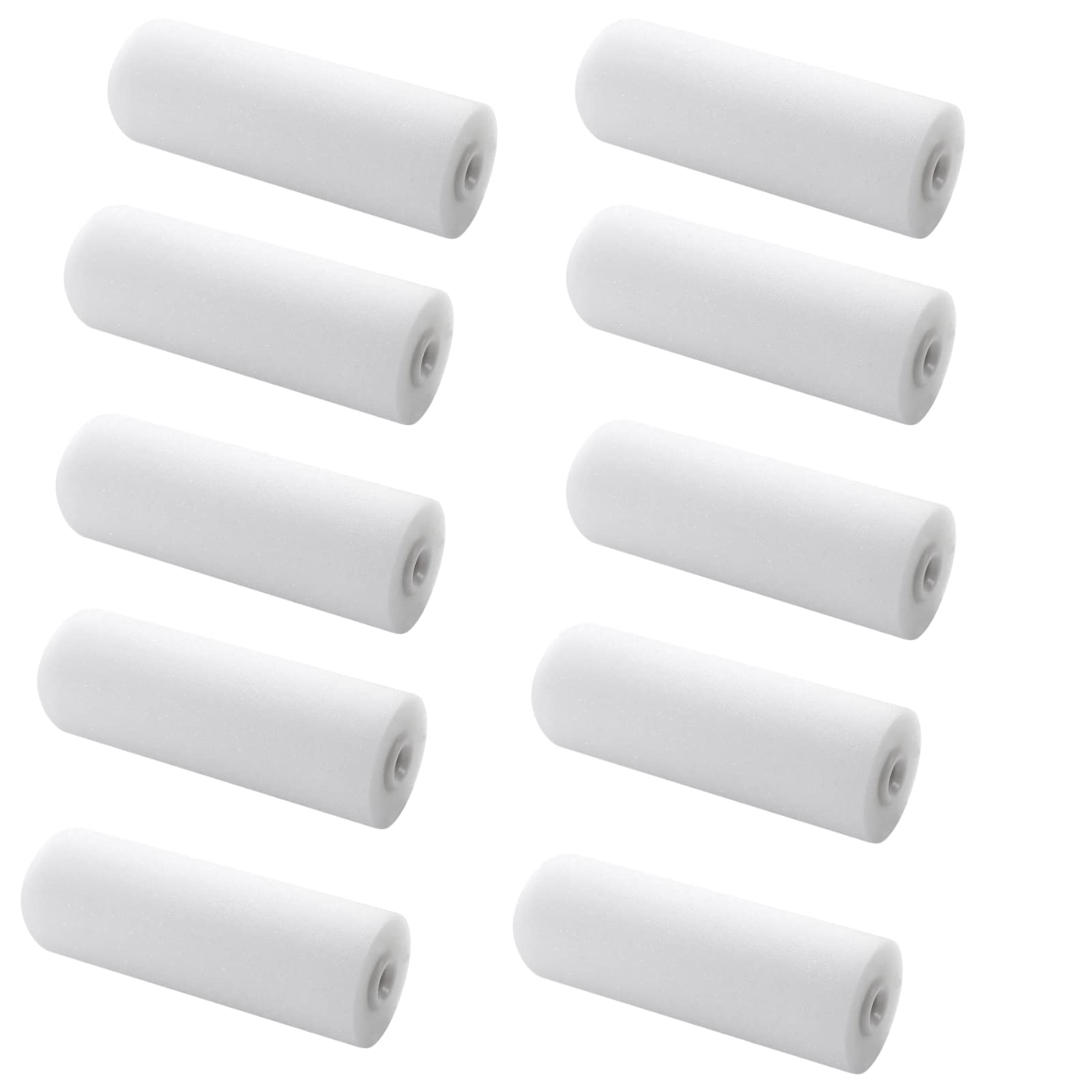 4 Inch High Density Foam Paint Roller Covers - 10 Pack Refill Sleeves for Smooth Painting on Walls, Ceilings, and Furniture - Perfect for DIY Home Projects and Professional Use
