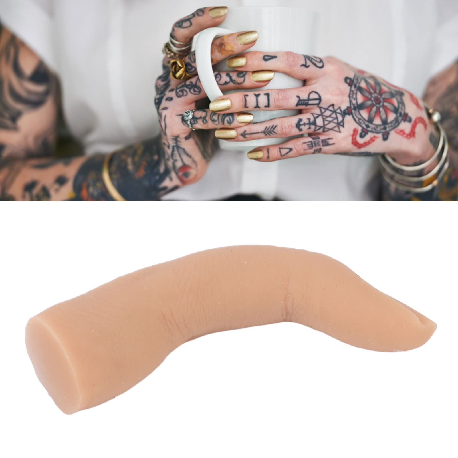 Flexible Silicone Nail Practice Finger - Bendable Fake Training Finger for DIY Nail Art, Acupuncture Training & Manicure Practice | Perfect for Nail Students, Beginners & Professionals at Home or Salon