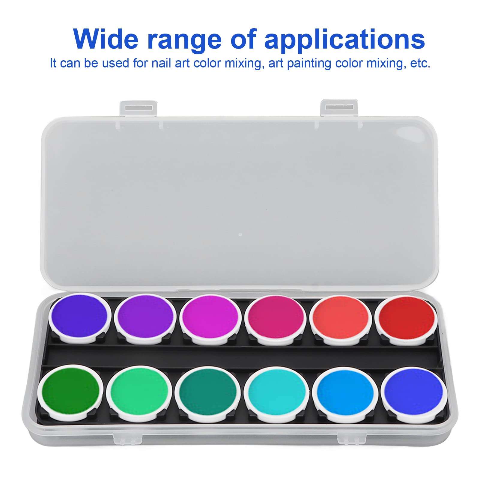 24 Grid Nail Paint Mixing Palette - Portable Nail Art Tool for Beginners & Professionals - Home & Salon Use
